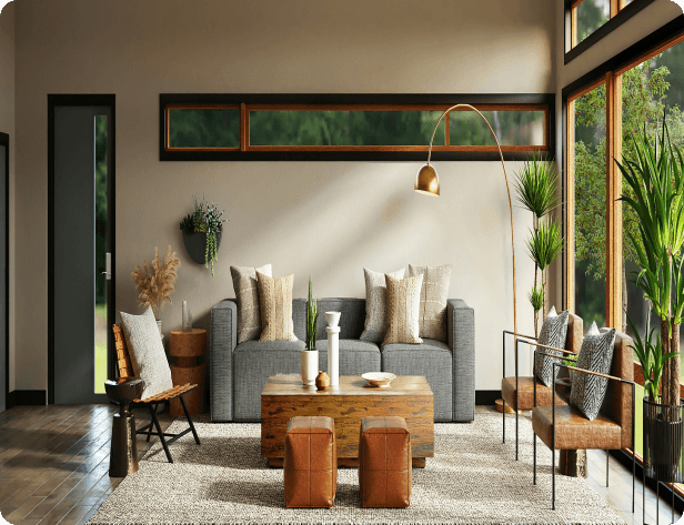A beautifully designed living room by Sowbhagya Livora
